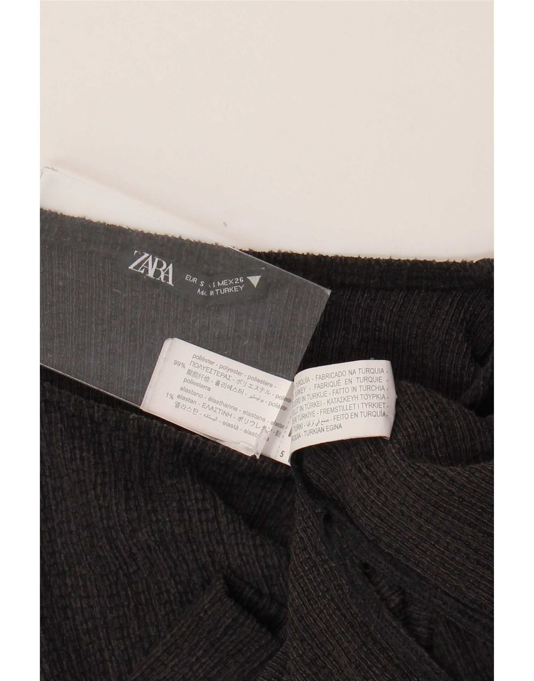 Zara Womens Top Long Sleeve UK 10 Small Black Polyester