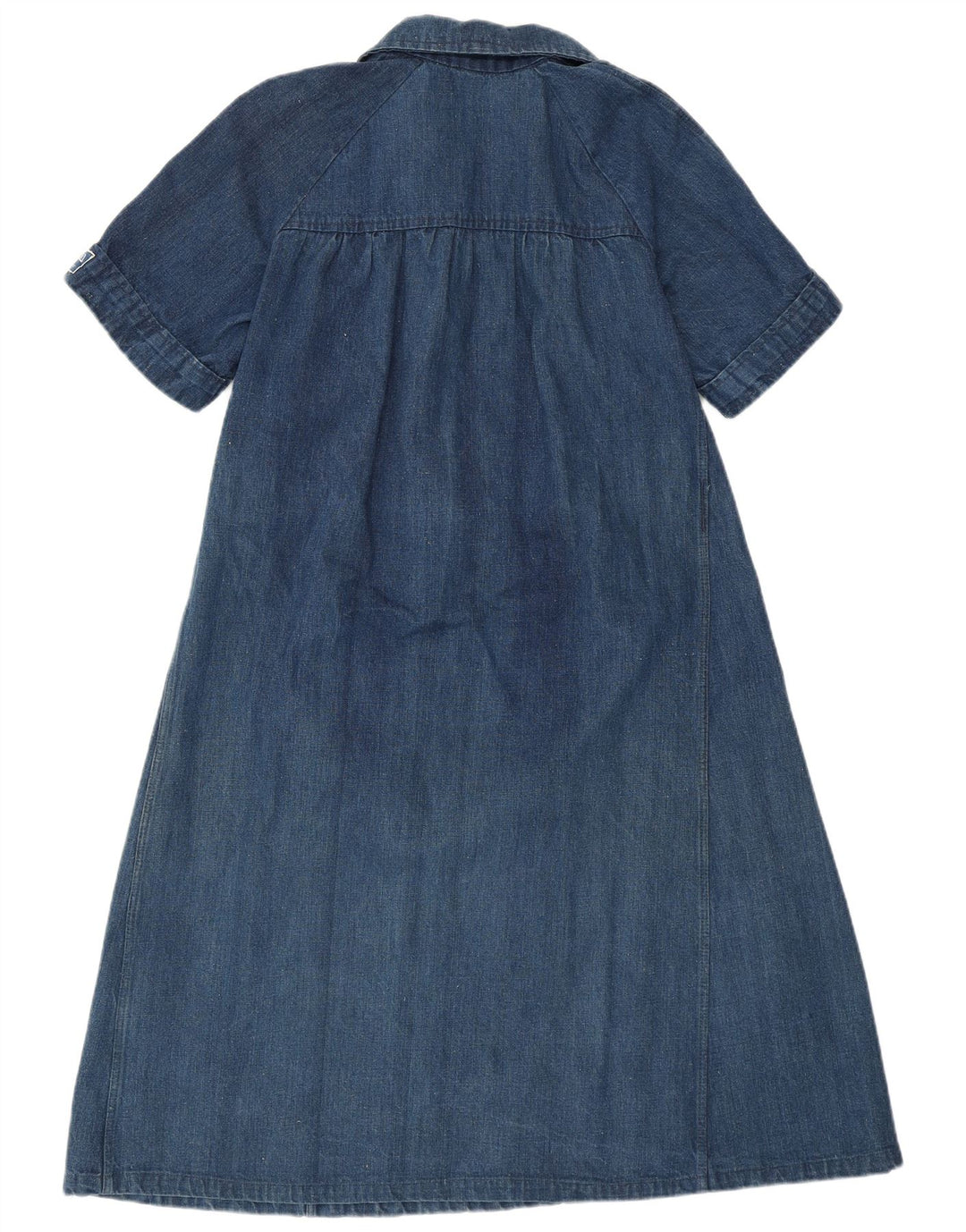 VINTAGE Womens Denim Dress UK 12 Medium Blue
