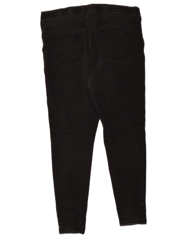 Marks & Spencer Damen Jegging-Jeans UK 16 Large W36 L27 Schwarze Baumwolle