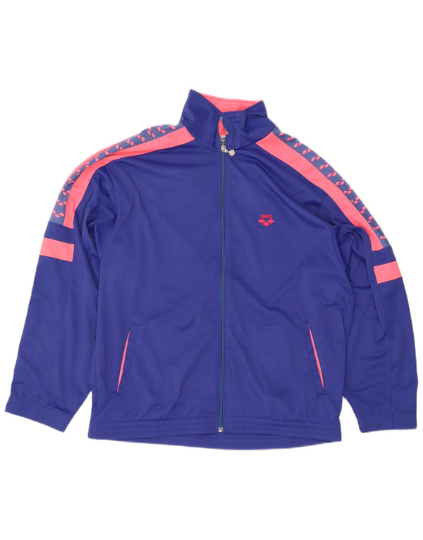 Arena Veste de Survêtement Graphique pour Homme 2XL Bleu Colorblock