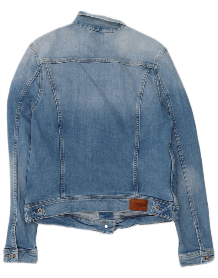 PEPE Jeans Womens Denim Jacket UK 14 Large Blue Cotton