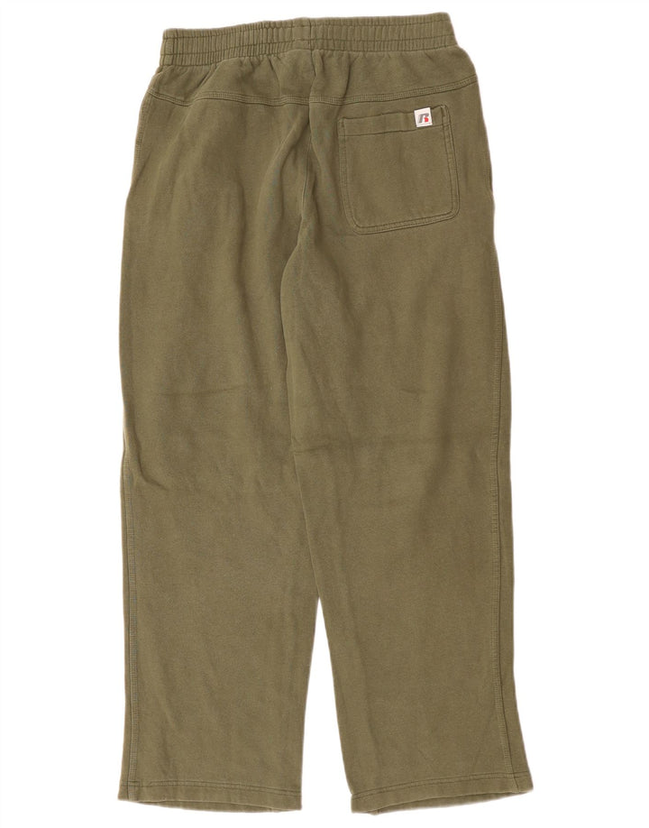 RUSSELL ATHLETIC Mens Tracksuit Trousers Small  Green Cotton