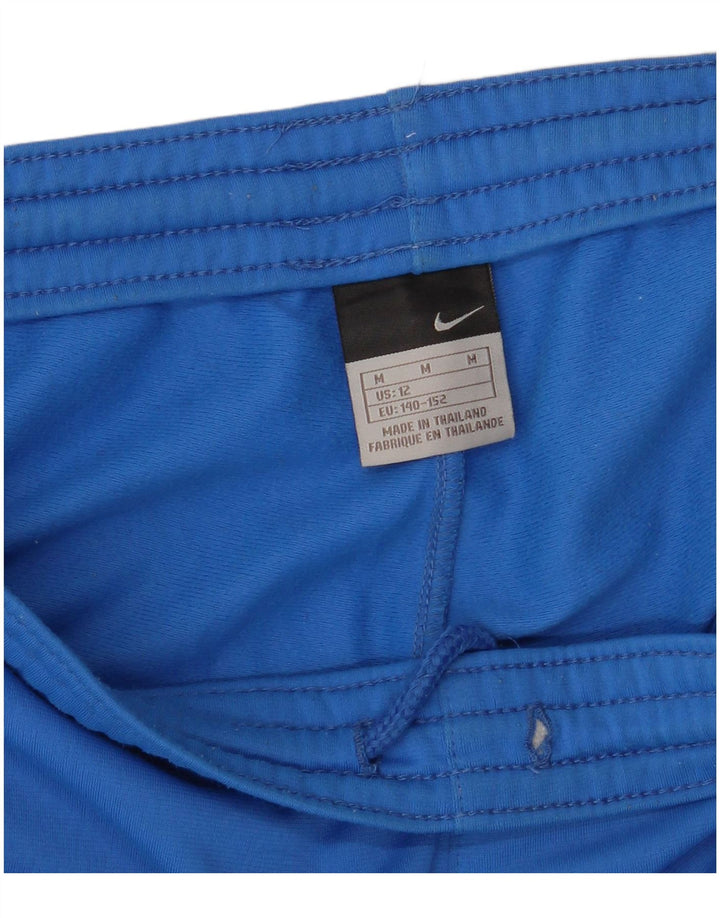 NIKE Boys Graphic Tracksuit Trousers 10-11 Years  Medium Blue Colourblock