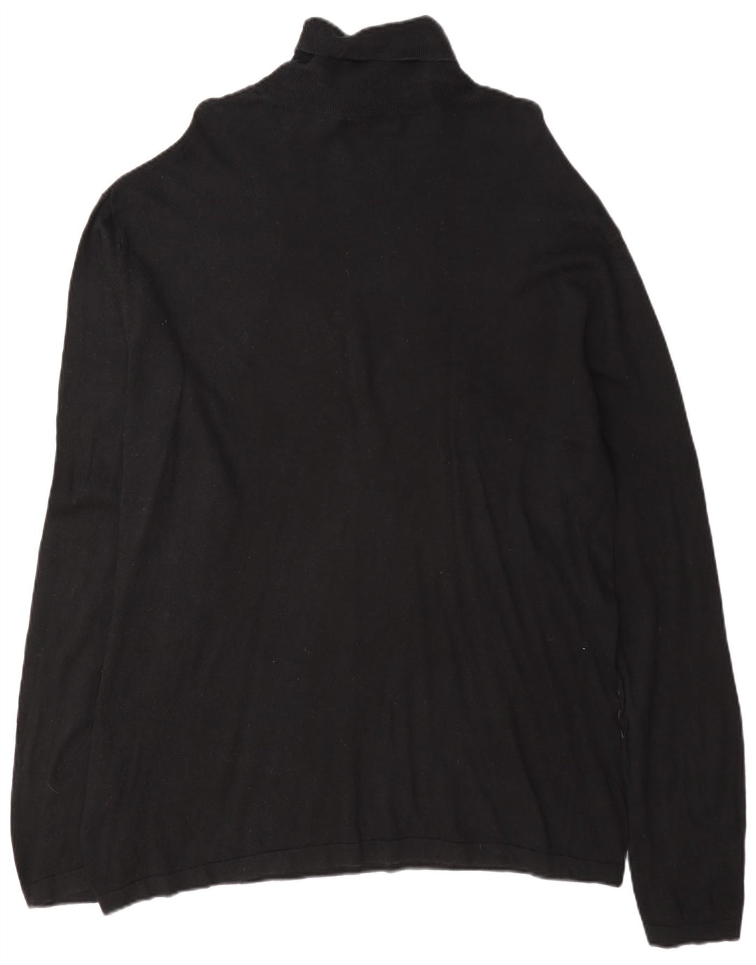 Nautica Mens Roll Neck Jumper Sweater 2XL Black Cotton