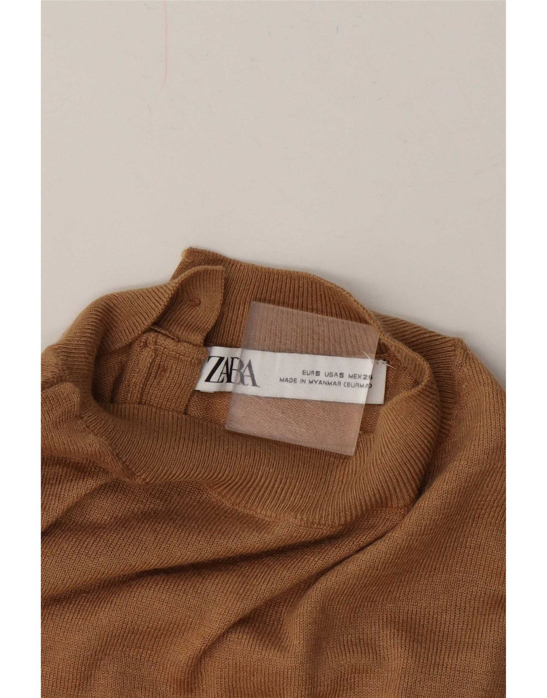 Zara Womens Turtle Neck Jumper Sweater UK 10 Small Beige