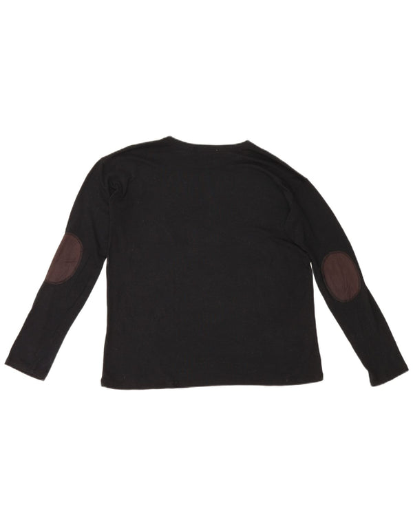 Zara Womens Top Long Sleeve UK 10 Small Black