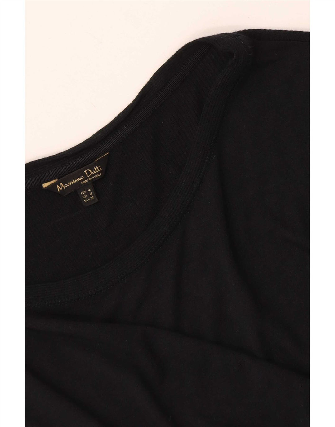 Massimo Dutti Damen Top 3/4 Ärmel UK 12 Medium Schwarz