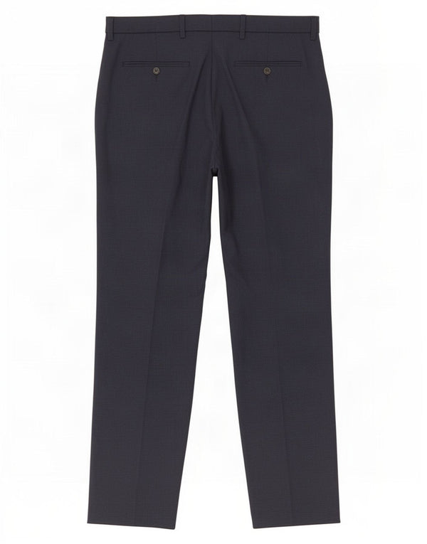 Marks & Spencer Mens Regular Suit Trousers W34 L30 Navy Blue Polyester