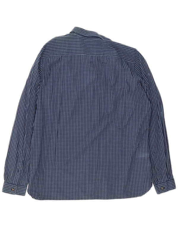 Lacoste Chemise Slim Fit Homme Taille 45 2XL Bleu Marine Check Coton