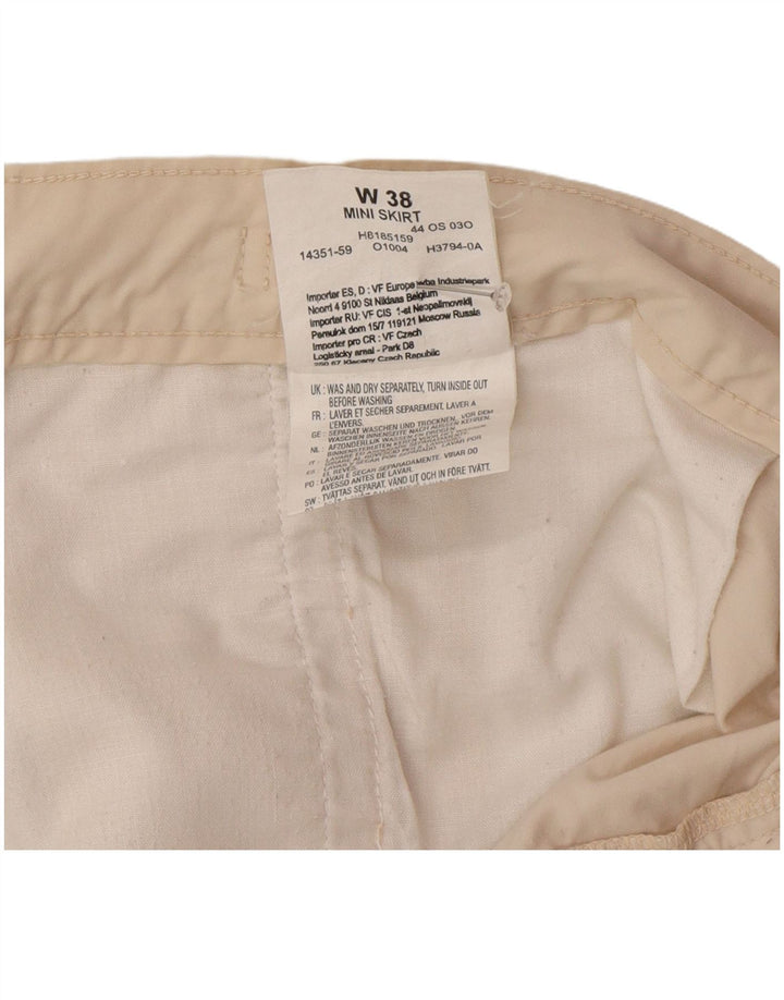 Wrangler Womens Mini Skirt W38 XL Beige Cotton