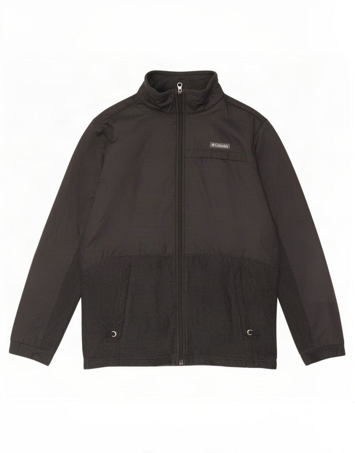 Columbia Boys Tracksuit Top Jacket 15-16 Years XL Black Polyester