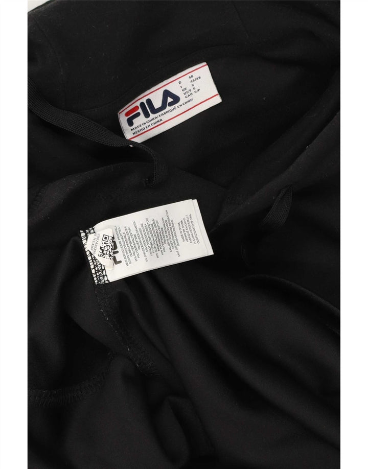 Fila Mens Hoodie Jumper Small Black Polyester