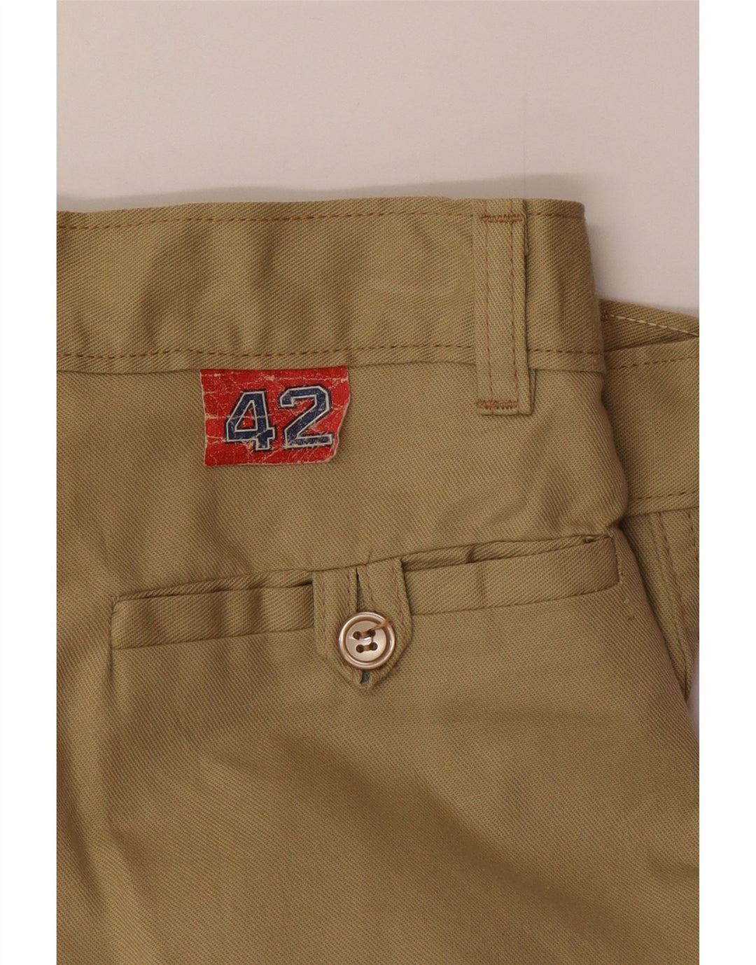 Mash Womens Straight Pegged Chino Trousers IT 42 Medium W26 L37 Khaki