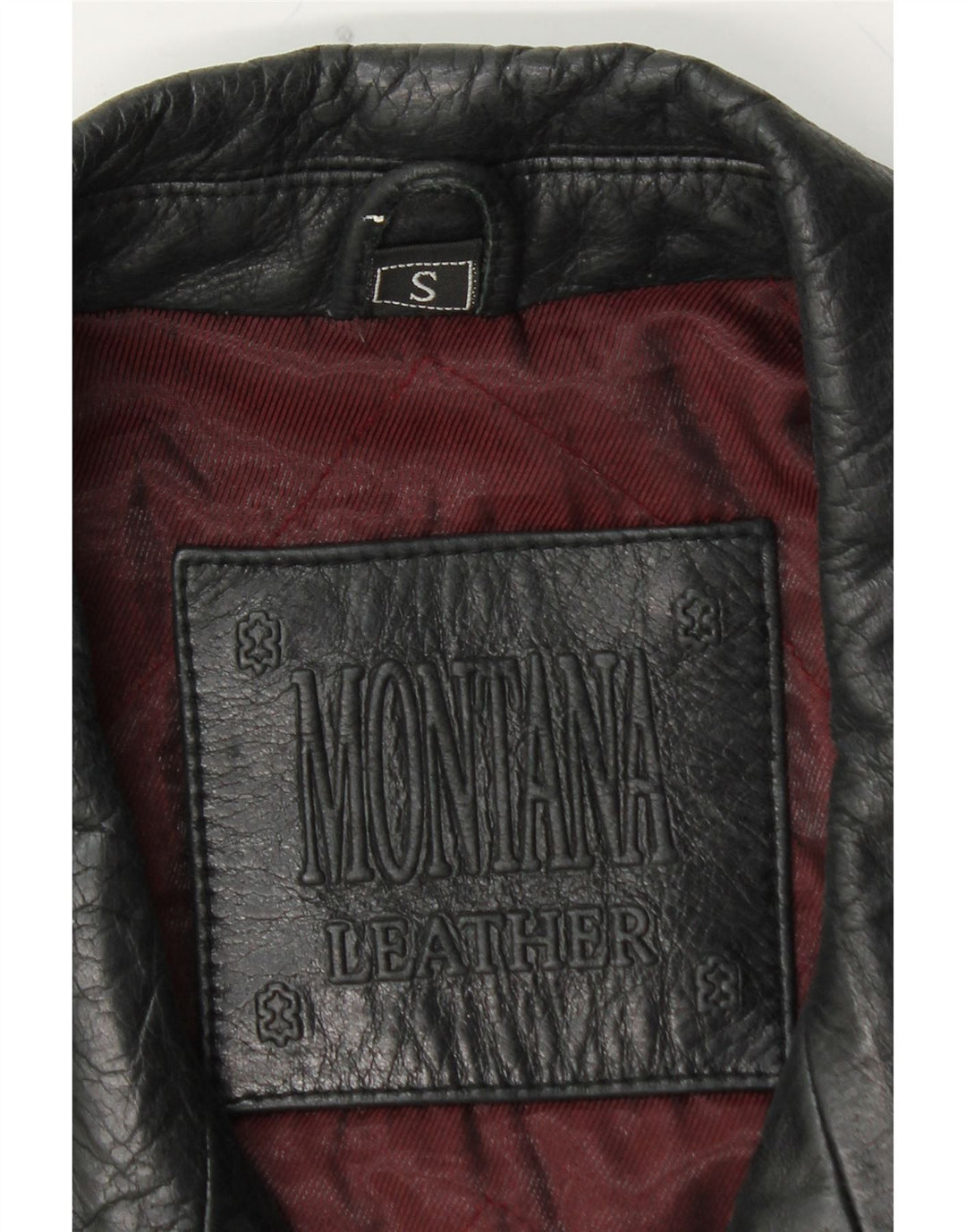 MONTANA Mens Leather Jacket UK 36 Small Black Leather