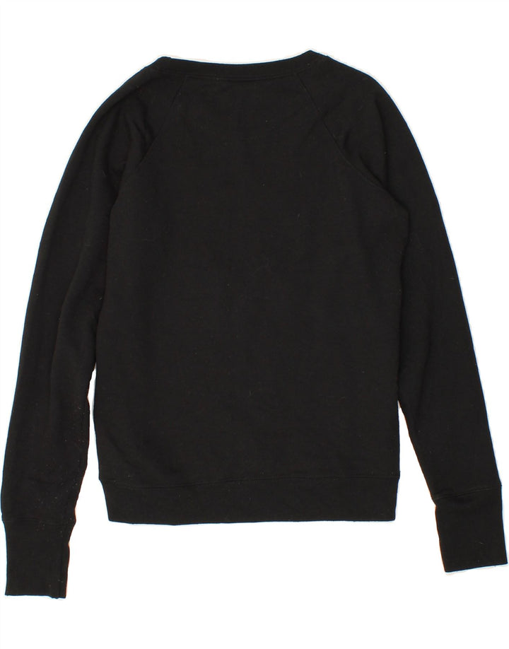 CHAMPION Womens Oversized Graphic Sweatshirt Jumper UK 6 XS Black Vintage Champion and Second-Hand Champion from Messina Hembry 