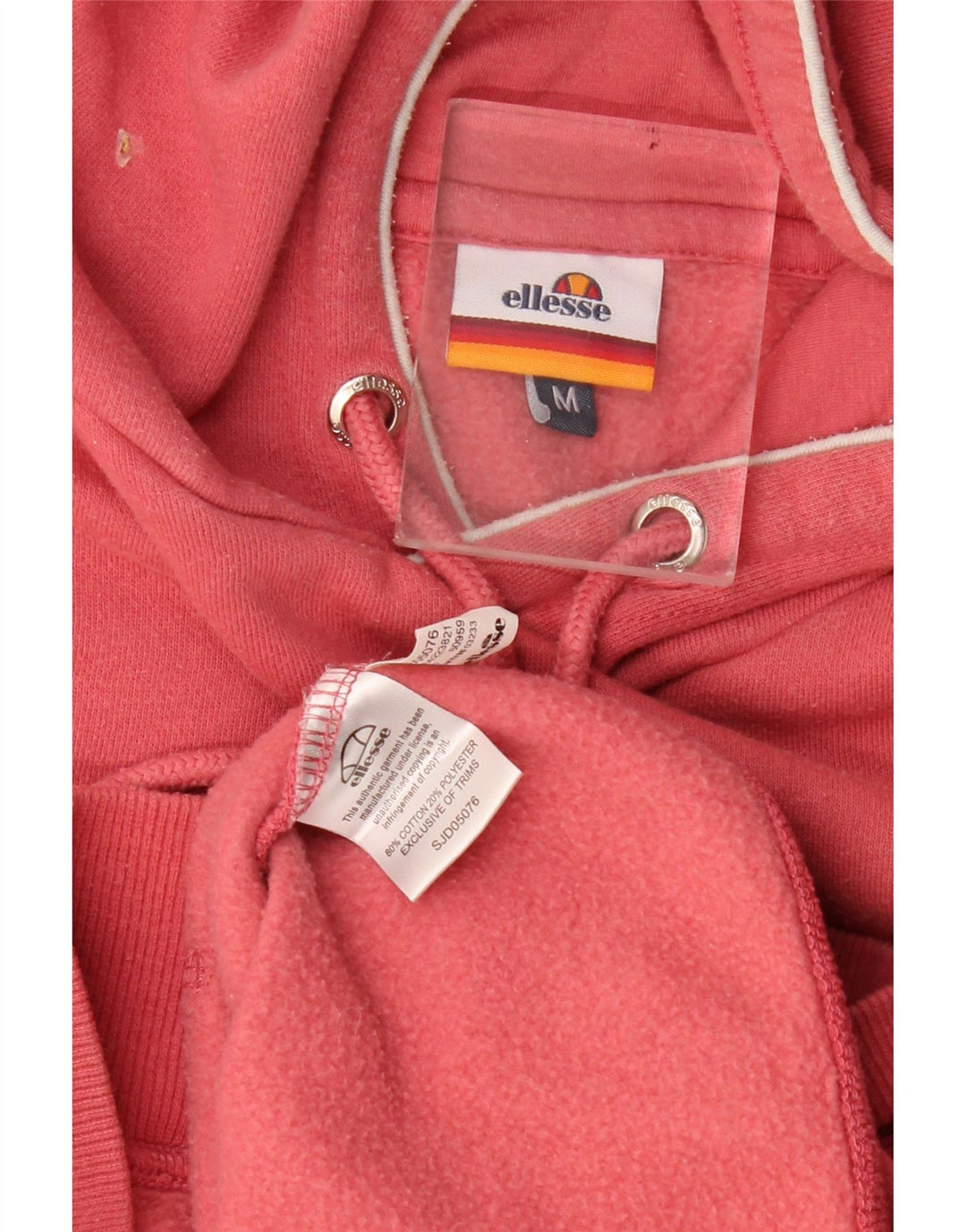 Ellesse Mens Graphic Hoodie Jumper Medium Red Cotton