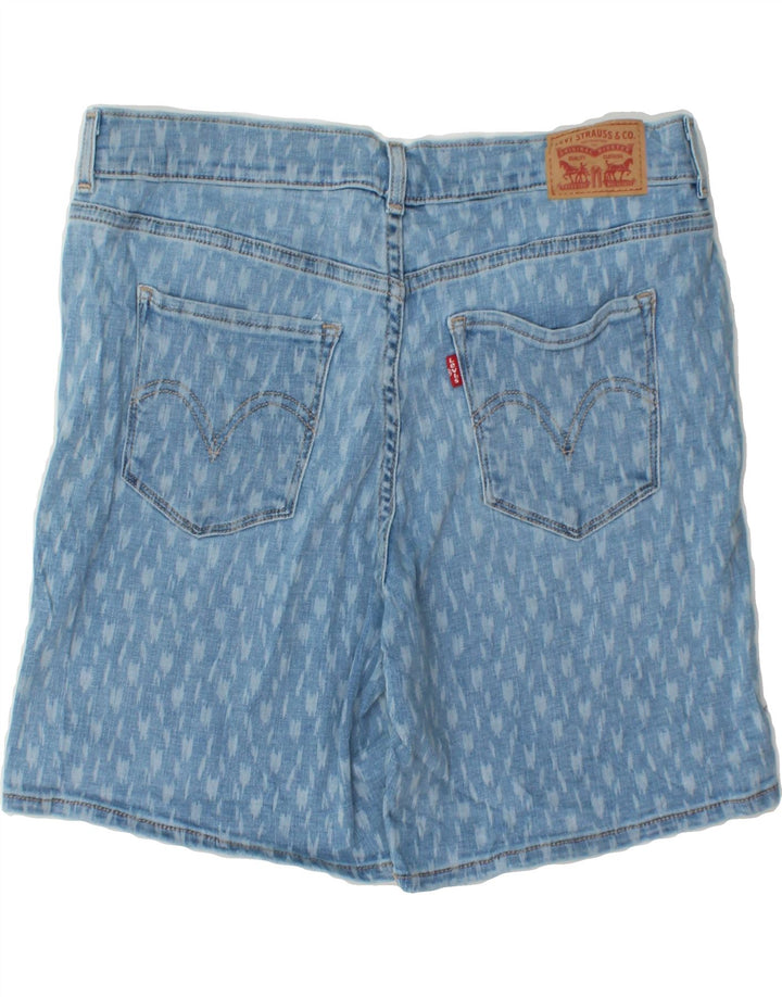 LEVI'S Womens Abstract Pattern Denim Shorts W28 Medium Blue Vintage Levi's and Second-Hand Levi's from Messina Hembry 