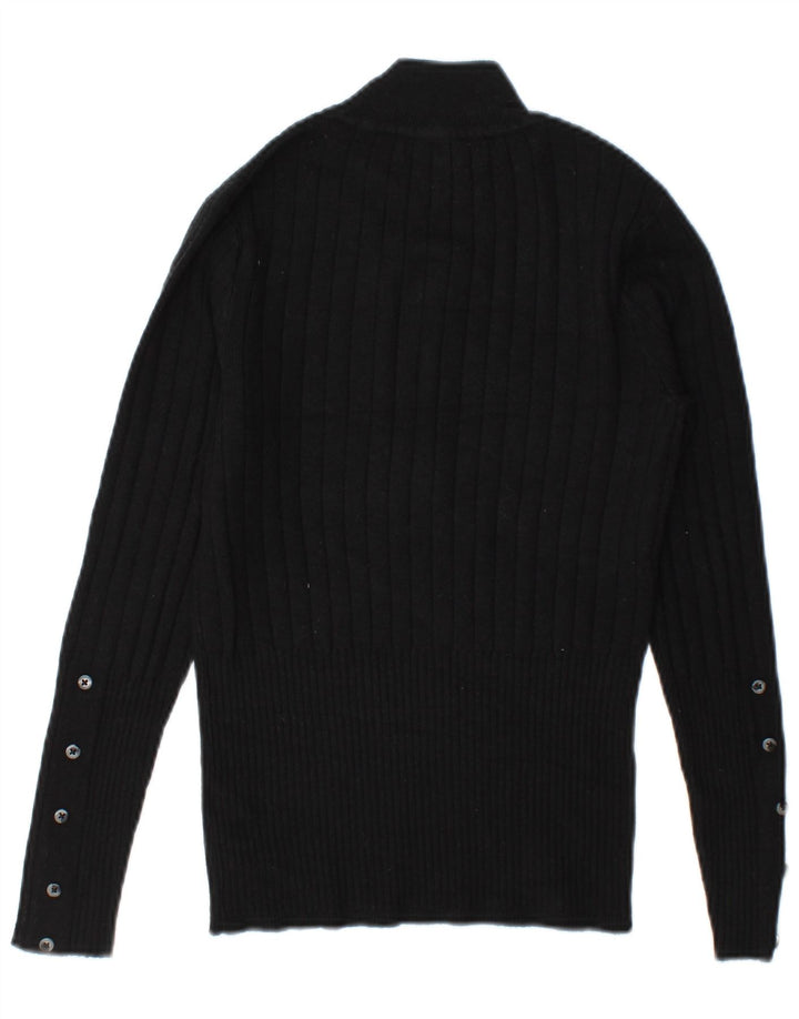 Maglione maglione a collo alto da donna Marks & Spencer UK 8 piccolo nero
