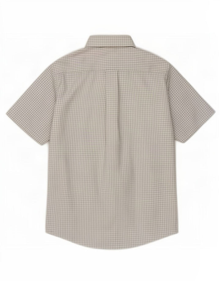 Orvis Herren-Kurzarmhemd aus mittelweißer Gingham-Baumwolle