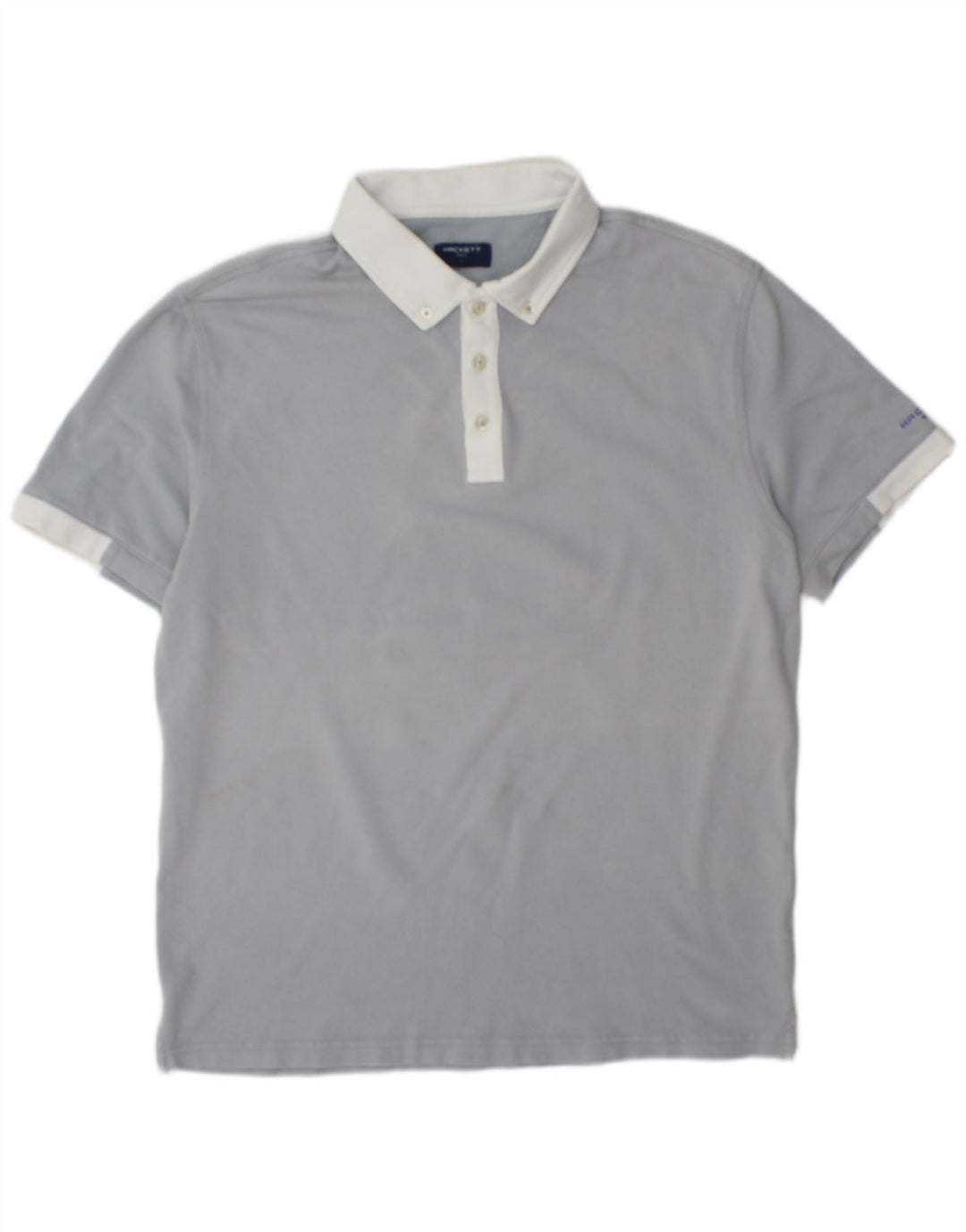 Polo da golf da uomo Hackett grande in cotone grigio