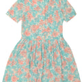 Eastex Damen Swing-Kleid UK 12 Medium Türkis Blumenmuster Polyester