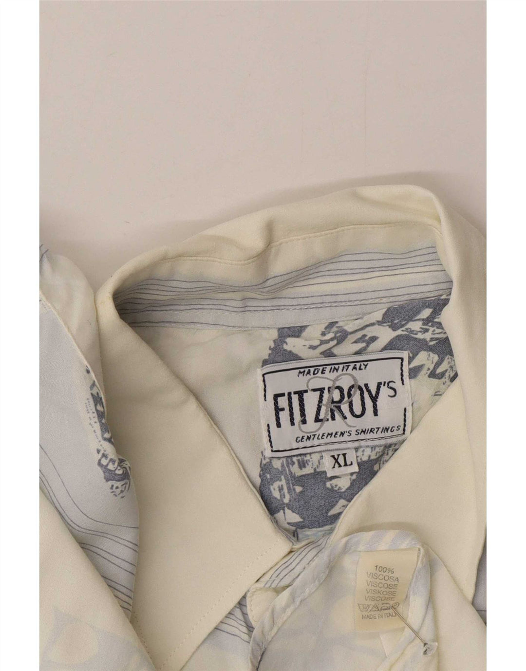 Camicia Fitzroy Uomo XL Blu Paisley Viscosa