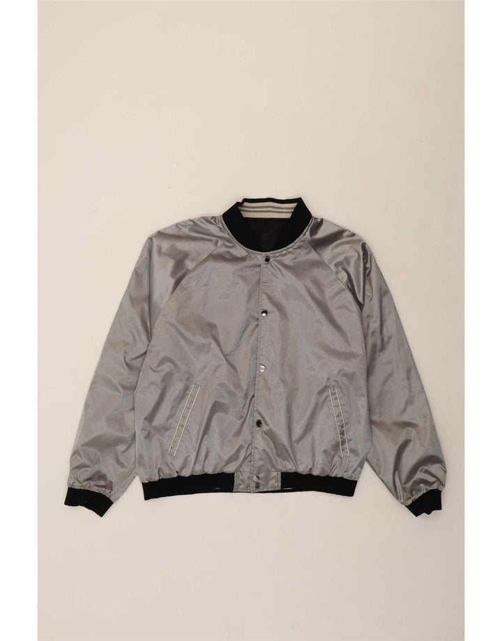 Vintage Ανδρικό γραφικό αναστρέψιμο μπουφάν IT 54 2XL Μαύρο Colourblock
