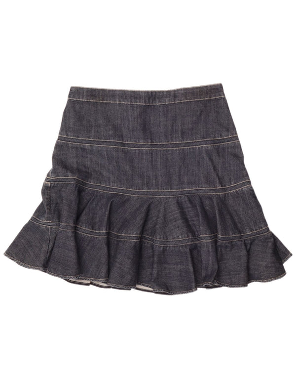 Karen Millen Womens Denim Skirt W34 Large Navy Blue Cotton