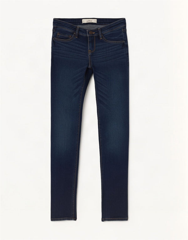 Hollister Damen Skinny Jeans US 3 Small W26 L29 Marineblau Baumwolle