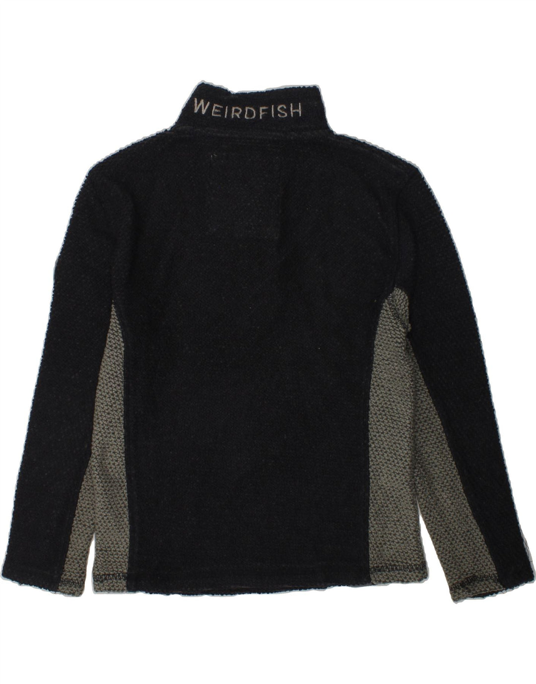 WEIRD FISH Boys Zip Neck Sweatshirt Jumper 9-10 Years Navy Blue Cotton | Vintage Weird Fish | Thrift | Second-Hand Weird Fish | Used Clothing | Messina Hembry 