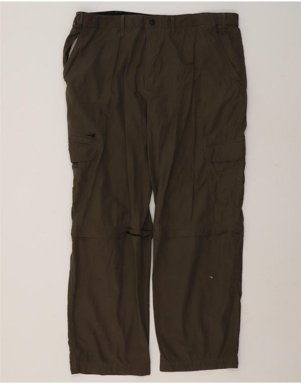 Marks & Spencer Herre Blue Harbor Straight Cargo Bukser W42 L31 Khaki
