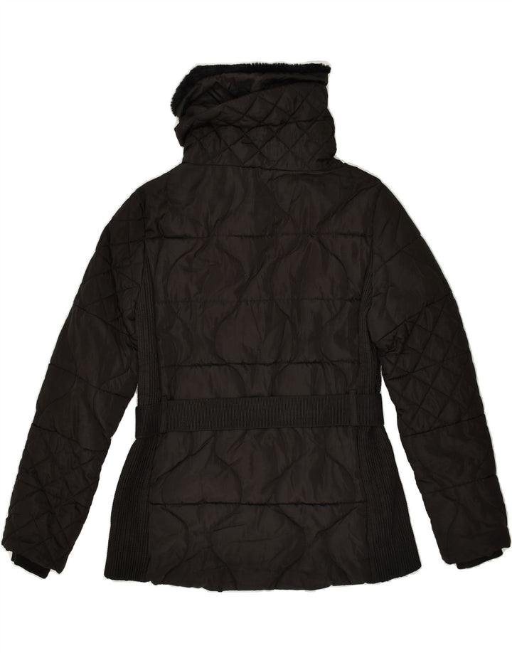 DESIGUAL Womens Quilted Jacket EU 42 Large Black Vintage Desigual and Second-Hand Desigual from Messina Hembry 