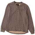 Lee Herre Button Neck Sweatshirt Jumper lille grå bomuld