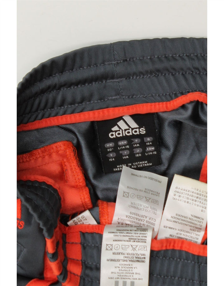 ADIDAS Boys Tracksuit Trousers 13-14 Years  Grey Polyester Vintage Adidas and Second-Hand Adidas from Messina Hembry 