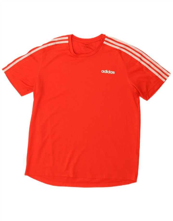 Мужская футболка ADIDAS Climalite, большой красный полиэстер