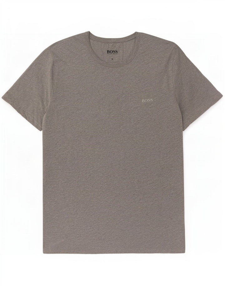 Camiseta Hugo Boss Hombre Top Algodón Gris Medio