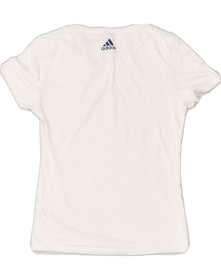 ADIDAS Boys Graphic T-Shirt Top 8-9 Years Small White Cotton | Vintage Adidas | Thrift | Second-Hand Adidas | Used Clothing | Messina Hembry 