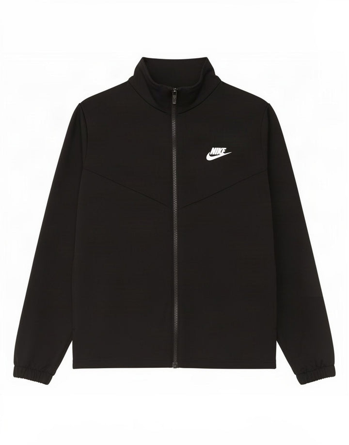 Nike Boys Graphic Tracksuit Top Jacket 12-13 Years Large Black Polyester