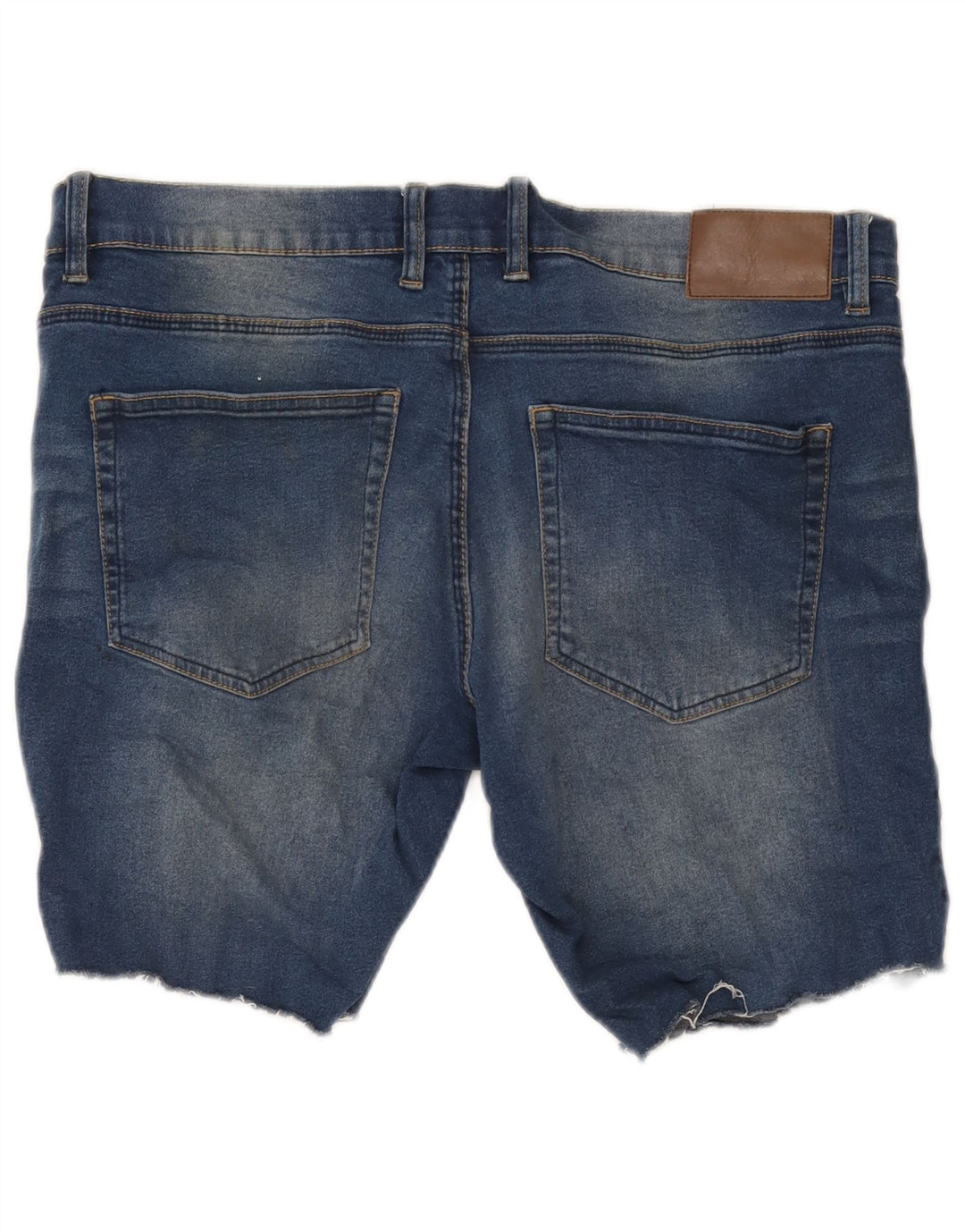 French Connection Mens Skinny Denim Shorts W32 Medium  Blue Cotton