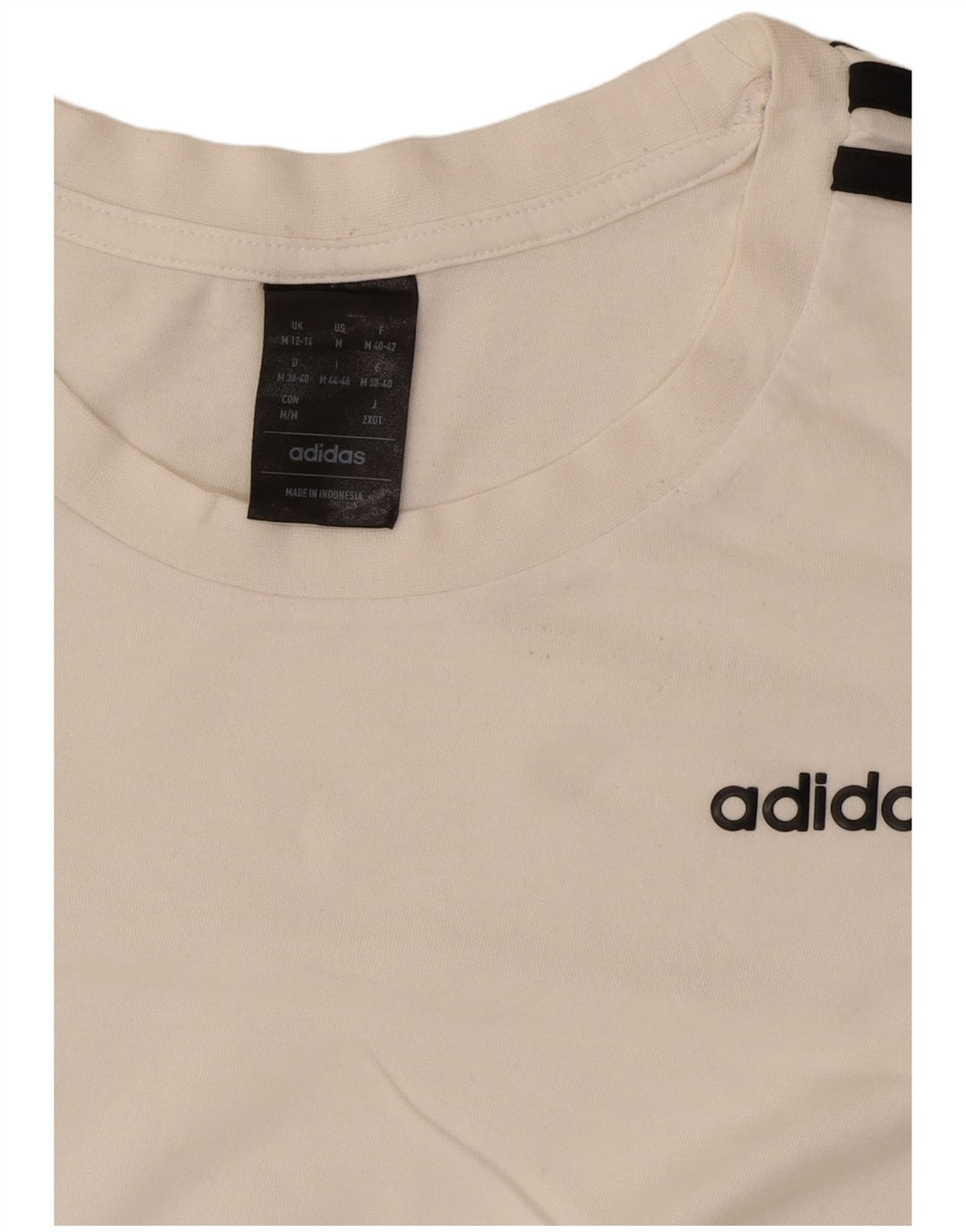 Adidas Dame T-Shirt Top UK 12/14 Medium White