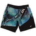 Shorts de natação masculinos Reebok Graphic grande azul colorblock poliéster