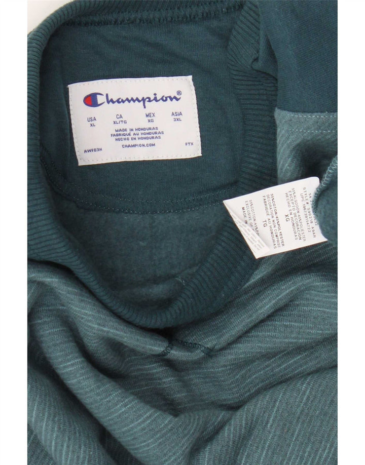 Champion Mens Sweatshirt Jumper XL Blue Colourblock Cotton