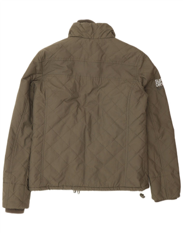 Superdry Damen Windcheater Windjacke UK 14 Medium Khaki Nylon