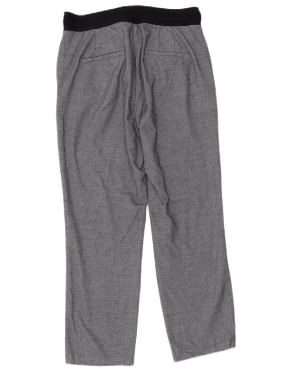Zara Womens Capri Trousers Large W30 L23 Blue Polyester