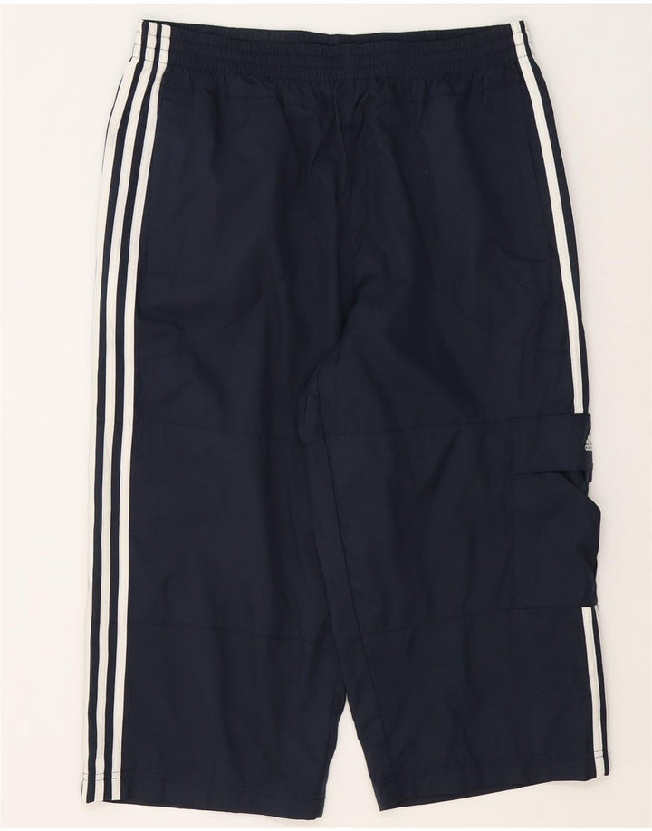 Adidas Herre Cargo Capri Træningsdragt Bukser Large Navy Blue Polyester