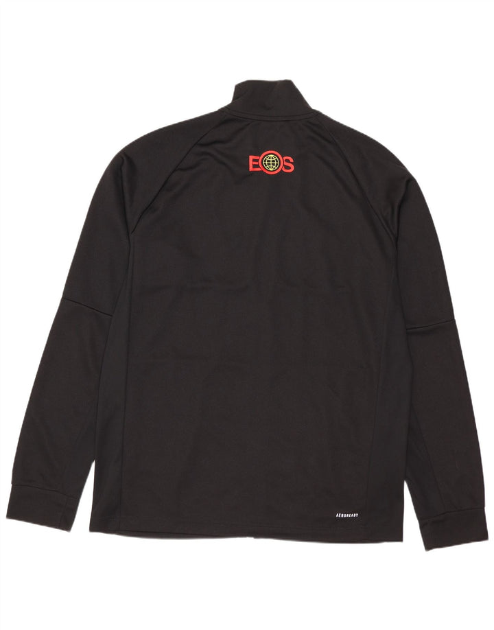 ADIDAS Giacca da uomo con grafica Aeroready, giacca grande in poliestere nero