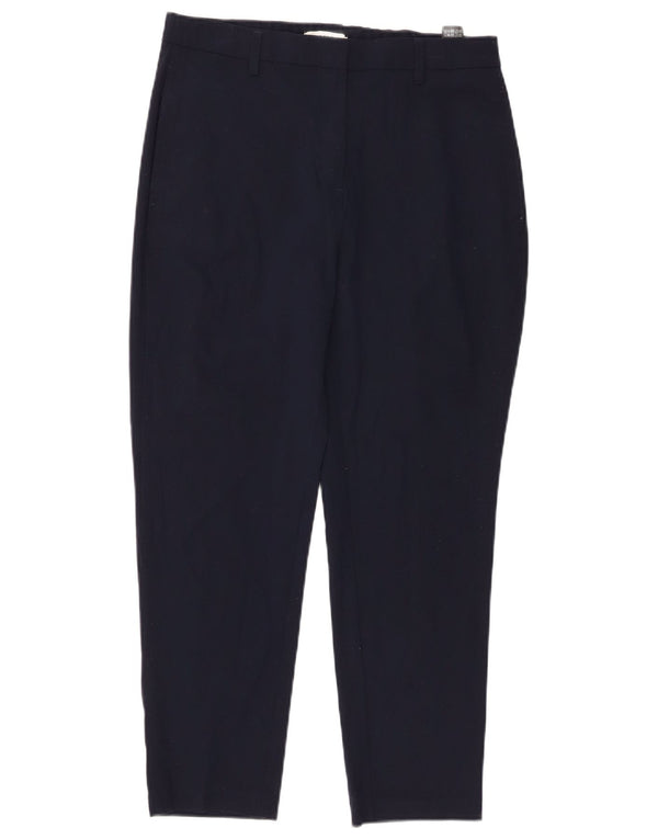 Pantaloni corti a vita alta da donna Marks & Spencer UK 12 Medium W30 L25 Nav
