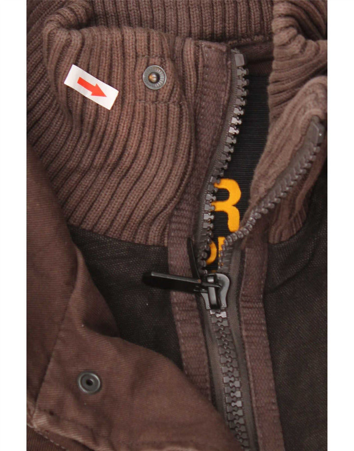 Superdry Mens Utility Jacket UK 40 Large Brown