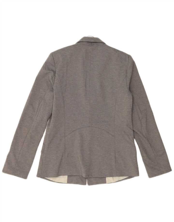 OASIS Γυναικείο Μπουφάν 1 Κουμπί Blazer UK 10 Small Grey Polyester