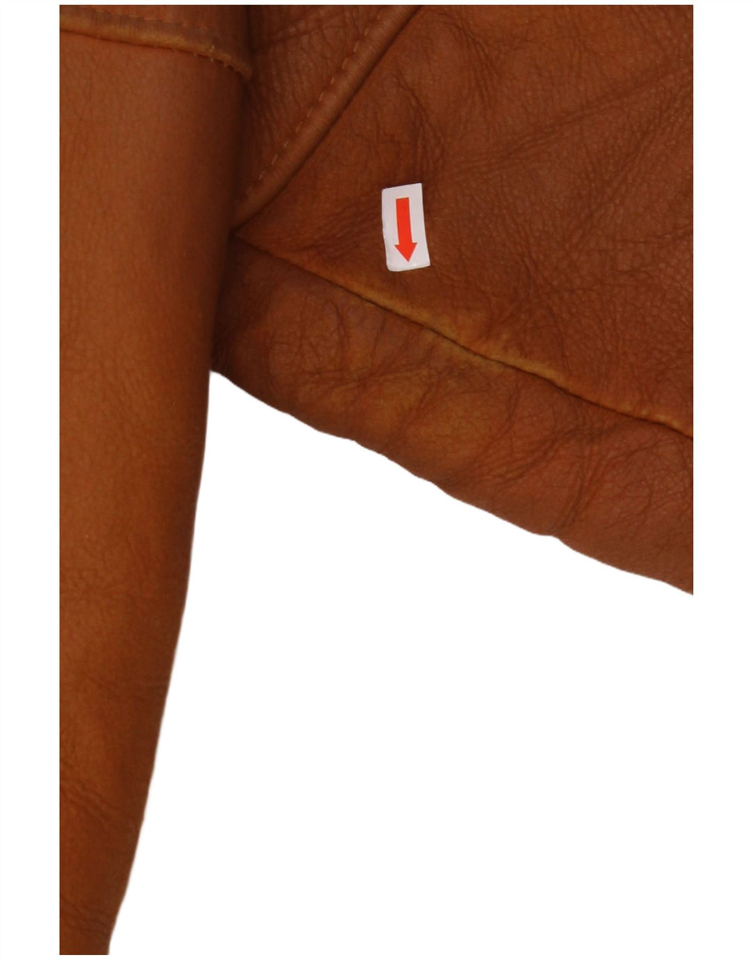 MABRUN Mens Shearling Jacket UK 36 Small Brown Leather